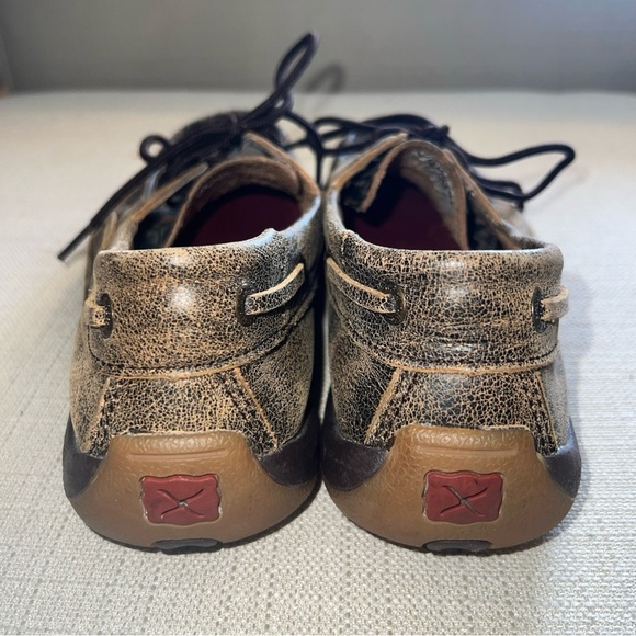 Twisted X Loafers Womens Leather Lace Up Antibacterial Washable Driving 5.5M - Picture 4 of 11